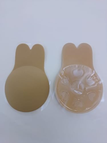 Sutiã Adesivo Invisível em Formato de Coelho Levanta Seios Reutilizável Nude Tamanho ùnico Lavavel e