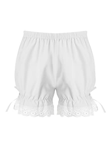 Aislor Kids Girls Dance Shorts Ruffle Bowknot Bloomers with Lace Trim Pettipant Safety Shorts Undershorts Underwear