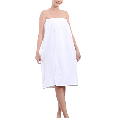 JUNMITY Womens Spa Wrap Pure Color Cover Up Towel Beach Swimming Spa, Shower, Bath and Gym Towel with Snaps