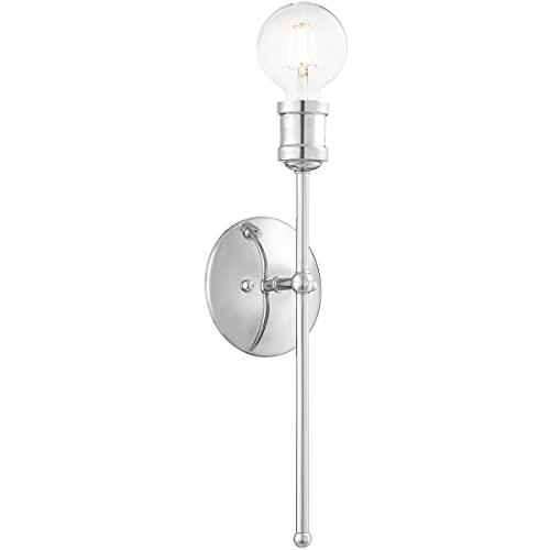Livex Lighting 16711-05 1 Light Polished Chrome Wall Sconce