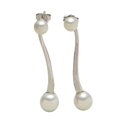 Boucles d'oreilles perles et argent 925 au design haute fantaisie