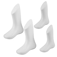 TOYANDONA Baby Foot Mannequin Sock Display Model Set, 4pcs Plastic Shoe Mannequin Feet, Hollow Abstract Design, 9cm 11.5cm White and Skin Tone, for Baby Socks and Shoe Display in Retail and Home Use