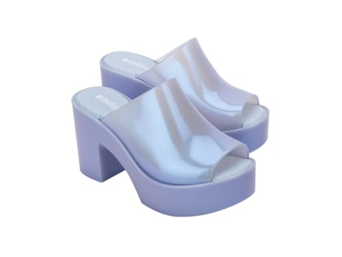 Image of Melissa Mule Heel Collection - Fashion Sandal for Women - Iridescent Comfortable Mule Style - High-Shine Upper with Bubblegum Scent - Chic and Sophisticated