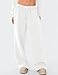 LOMON Wide Leg Sweatpants Women Fleece Sweat Pants Fall Clothes 2025 Teen Girl Baggy Jogger Sweatpant with Pockets (White, S)