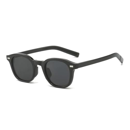 Lunettes de soleil ovales vintage punk femme verres UV400 noirs accessoires rétro