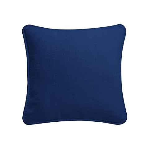 ARLINENS 100% Cotton Navy Blue Cushion Cover Cover