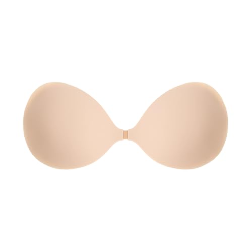MITALOO Seamless Silicone Adhesive Bra Sticky Invisible Push up Bras Backless Nipple Cover Warm Beige