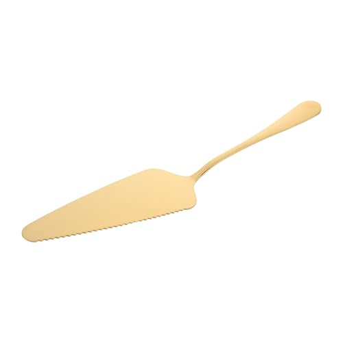 ZUNOXAZ Pelle Gâteau Acier Inoxydable Doré Dentelée Spatule Cuisson Ergonomique Pour Découpe Facile Pizza Et Gâteau