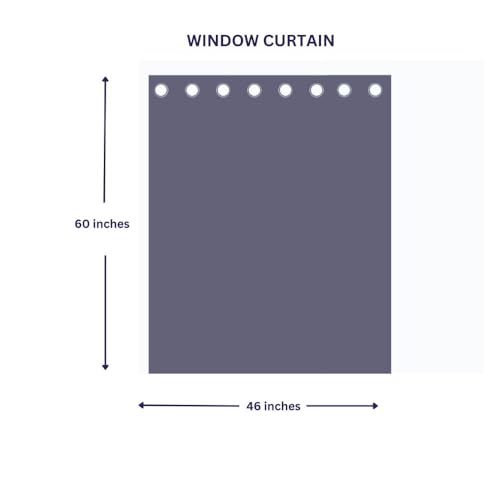 Image of Wakefit Curtains 5 feet Long Set of 2, Window Curtains, Window Curtains 5 feet, Modern Sheer, Polyester Curtains, Decoration Items for Home Decor (Ash Blue)