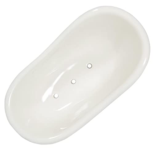 1 Piece 5.6" Ceramic Mini Clawfoot Slipper Bathtub Soap Dish Vintage Decortative Bathroom Soap Dish #TOP5