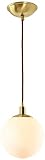 Mopoq Glass Globe Chandelier LED Creative Modern Gold Chandelier, Nordic Minimalist Post-Modern Bras