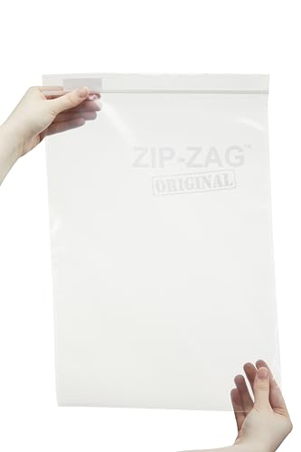 Zip Zag Bags 10x One Pound Zipper Bags (17" x 11.5") – Resealable, Reusable, Airtight, Odor Control Storage for Herbs, Spices & More | Washable, Food Safe, Freezer Safe