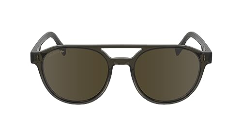 Lacoste Lunettes de Soleil L6008S 035 Gris Translucide pour Homme en Taille 53