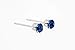 Tiny Birthstone Gemstone Post Stud Earrings in Sterling Silver | Multiple Color Choices & Sizes | Birthday Earrings for Women (3mm, September | Blue Sapphire)