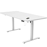 Stabilität: Der Fuß des Tischgestells misst 71 cm, das Gestell selbst wiegt 27 kg und die Dicke der passenden Platte beträgt 2,5 cm. Diese drei Faktoren sind die wichtigsten für die Stabilität des Hubtisches auch in den höchsten Höhen.