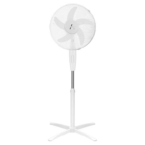 ALINI 16' Ocillating Pedestal Air Cooling Electric Fan, 3-Speed, 5 Fin Blade, Extendable Adjustable...