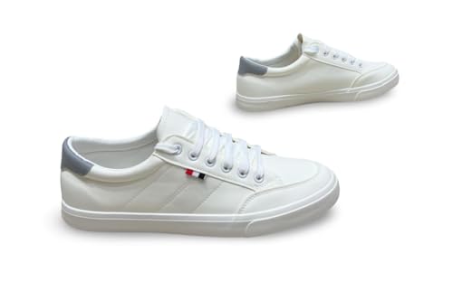 Image of Classic Canvas Sneakers, Casual Lace-Up Shoes with Green Sole, Unisex Fashion Trainers Shoes