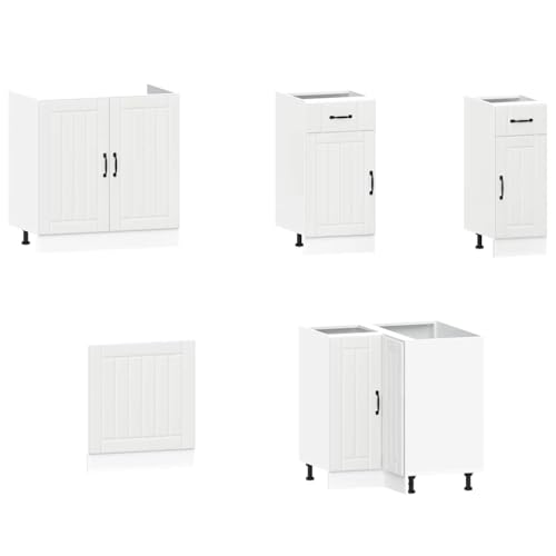 Brokky-11 Piece Kitchen Cabinet Set Kalmar White Engineered Wood|Freestanding Kitchen Cupboard, Storage Cabinet - Image 5