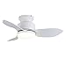 Nordischer Deckenventilator mit Licht und Fernbedienung Leise, Inverter-Deckenventilator mit Lampe 6 Windgeschwindigkeiten, Deckenleuchte mit Ventilator für Schlafzimmer, Esszimmer, Arbeitsz