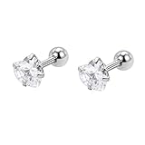 Juego de pendientes de moda para mujer, diseño de estrella occidental, corazón, redondo, cuadrado, acero inoxidable, Acero inoxidable, Sin piedra preciosa