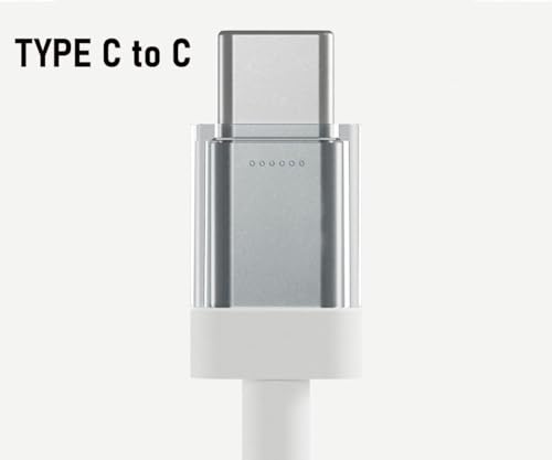 Image of Original Nothing 45W Type C 100 CM Rapid Charging Cable for Nothing Phone 1, 2, 2A, 2A Plus, CMF Phone 1, Tablet, Chromebook, Buds, Laptops & Other Type C Devices Fast Data Transfer USB C Cord, White