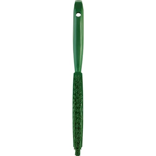 Image of Vikan 41952 Brush,Narrow Hand,Stiff,11 inch x .75 inch,PP /PBT,Green