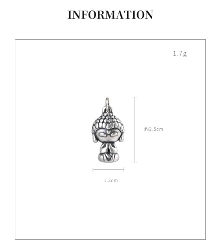 Collier bouddha argent pour pull pour rompre la monotonie des hauts - 6