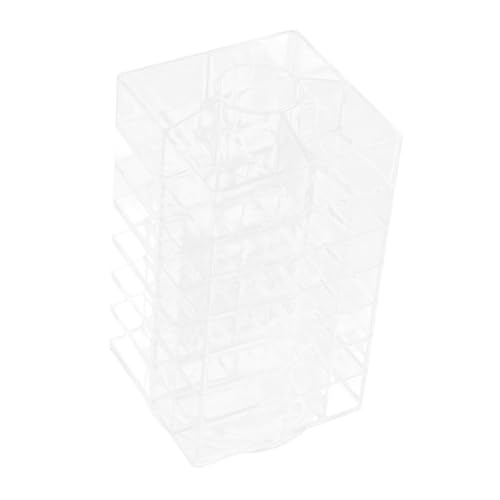 CLISPEED Organizer per Trasparente con Rotazione per Trucco con Scomparti per Cosmetici Portarossetti da Scrivania Resistente Uso