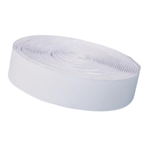 Tachiuwa Hook and Loop Tape Interlocking Tape Mounting Multipurpose Removable Sewing Fastener Fastener Strip for Carpets Office Car, White Length 5m