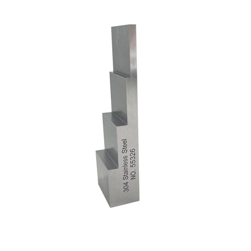 Bloques de calibración ultrasónicos de 4 pasos 3mm 5mm 10mm 15mm en acero inoxidable 304 para calibración de medidor de espesores ultrasónico miniatura 2