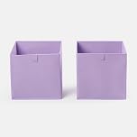 OHS Set of 2 Fabric Storage Boxes Home Organiser Toys Clothing Bathroom Pop Up Collapsible Foldable Purple Shade Cube Storage Space Saving Storage Baskets, Lilac