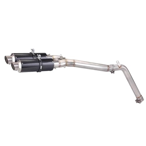 Tuyau d'échappement moto 51mm tube liaison double sortie FZ6 2004-2011 S N
