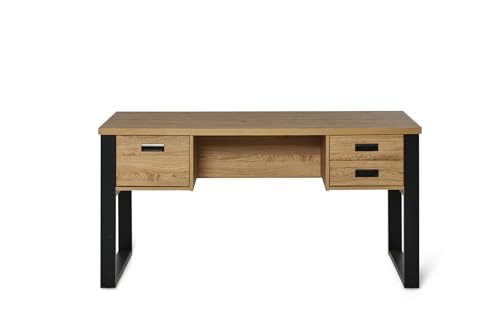 Jahnke Riva Schreibtisch D 150 Montana Eiche/Schwarz Jahnke Riva Schreibtisch D 150 Montana Eiche/Schwarz
