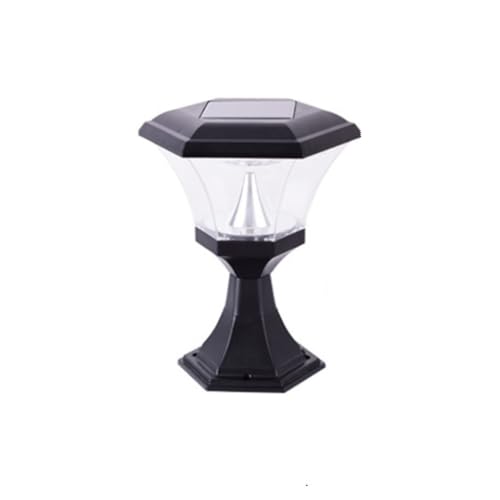 Genérico Farola solar for exteriores, redonda, moderna, IP55, impermeable, decorativa, for patio, jardín, césped, camino entrada(Warm light,Hexagonal)