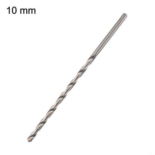 Miniatura 4 de Honseadek Broca Hss Extra Larga De 300 Mm, Acero De Alta Velocidad, Diseño De Giro De Doble Flauta, Vástago Redondo, Para Metal Blando, Madera, Plástico, Pvc, Aluminio, Cobre 10 Mm