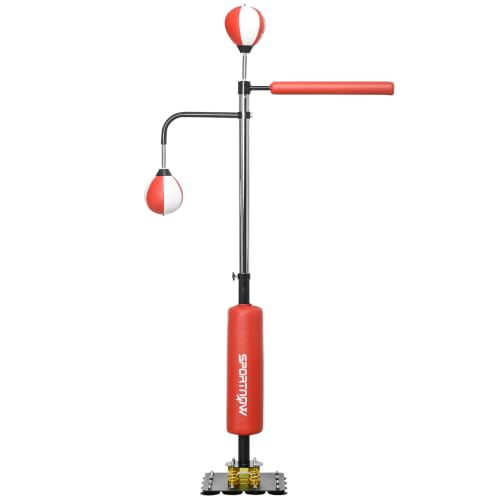 SPORTNOW Sacco da boxe in piedi 140-205 cm gonfiabile pompa ventosa Multi