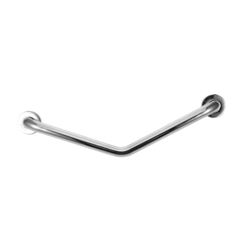 KOMBIUDA Stainless Steel Bathroom Grab Bar Angled Design Non-Slip Handrail for Seniors and Disabled Ergonomic Grip Support Rail for Toilet Shower Bathtub Safety Handrail for Elderly