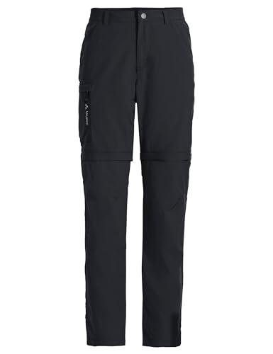 VAUDE Herren Trekkinghose Farley ZO Pants V, schnelltrocknend und atmungsaktiv, abzippbar, black, 52-Long