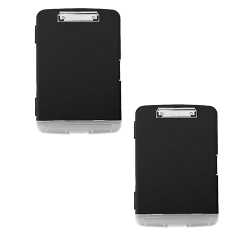 KWJTOY Porta-Bloc A4 con pinza de almacenamiento, portadocumentos impermeable, puerta bloque A4 plegable, caja de almacenamiento de plástico para casa, plástico de portapapeles, hospital, oficina