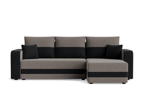 Bestmobilier Harvey - canapé d'angle réversible - Convertible - avec Coffre - en Tissu - 4 Places...