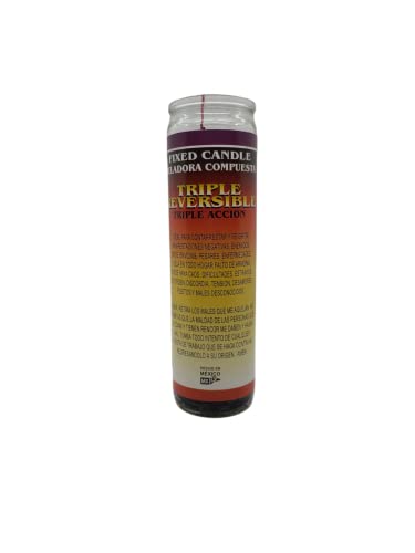 Bougie fixe réversible ésotérique de protection maison et purification spirituelle