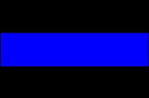 Pegatina de bandera de línea azul policía (calcomanía de rayas oficiales)