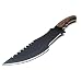 Wild Turkey Handmade Collection 15" Full Tang Fixed Blade Tracker Knife w/Leather Sheath (Black)