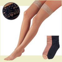 BSN Medical H1263 Activa Stocking for Women, Thigh High, 9-12mm HG, Lace, Size C, Black