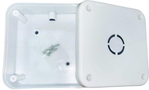 Image of SECURE FIRE PVC Square Junction Box for CCTV Camera Mounting 4X4,White. Pack Of 6