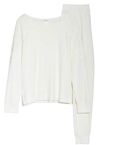 Flora Nikrooz Top & Pants Pajama Set Ivory Large #TOP4