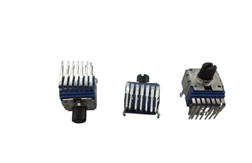 Potentiomètre quadruple RK14 B10K axe cranté 8 mm anti-grésillement