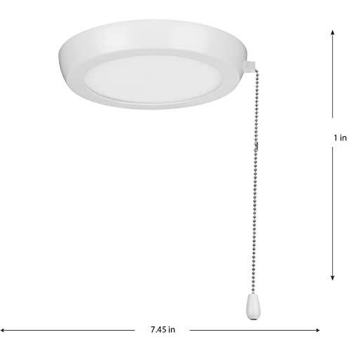 Progress Lighting P260002-028-30 AirPro 1-Light Transitional Integrated LED Edgelit Ceiling Fan Light Kit Satin White with Opal Shade by Progress Lighting - Image 6