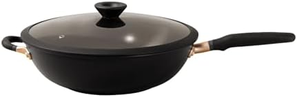 Meyer Nonstick Wok with Glass Lid | 12.5" Induction Compatible Stir Fry Pan | Hard Anodized | Dishwasher Safe | Oven Safe | Matte Black with Silicone Handles | Accent Series Cookware | 12.5inch/32cm - Thumbnail 4