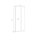 FORTE NET106 Schrank 70 180, Mehrzweckschrank Weiß, Staubsaugerschrank, Abstellraum, Drehtürenschrank, 2-türig mit Einlegeböden, 69 cm breit x 179 cm hoch x 35 cm tief